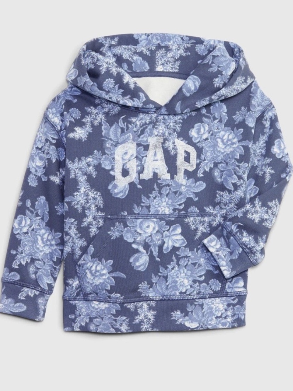 Kids Gap × LoveShackFancy Sz 3T Toddler Blue Floral Logo Hoodie read descriptio